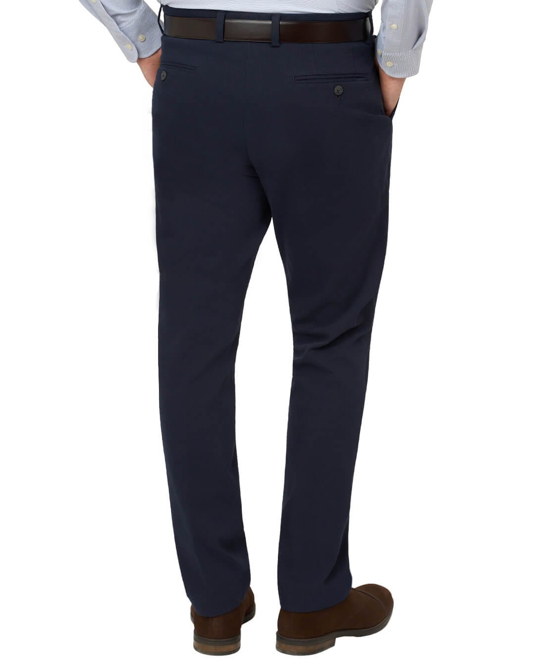 Gagliardi Trousers Gagliardi Blue Trousers Chinos Cotton Basketweave Stretch