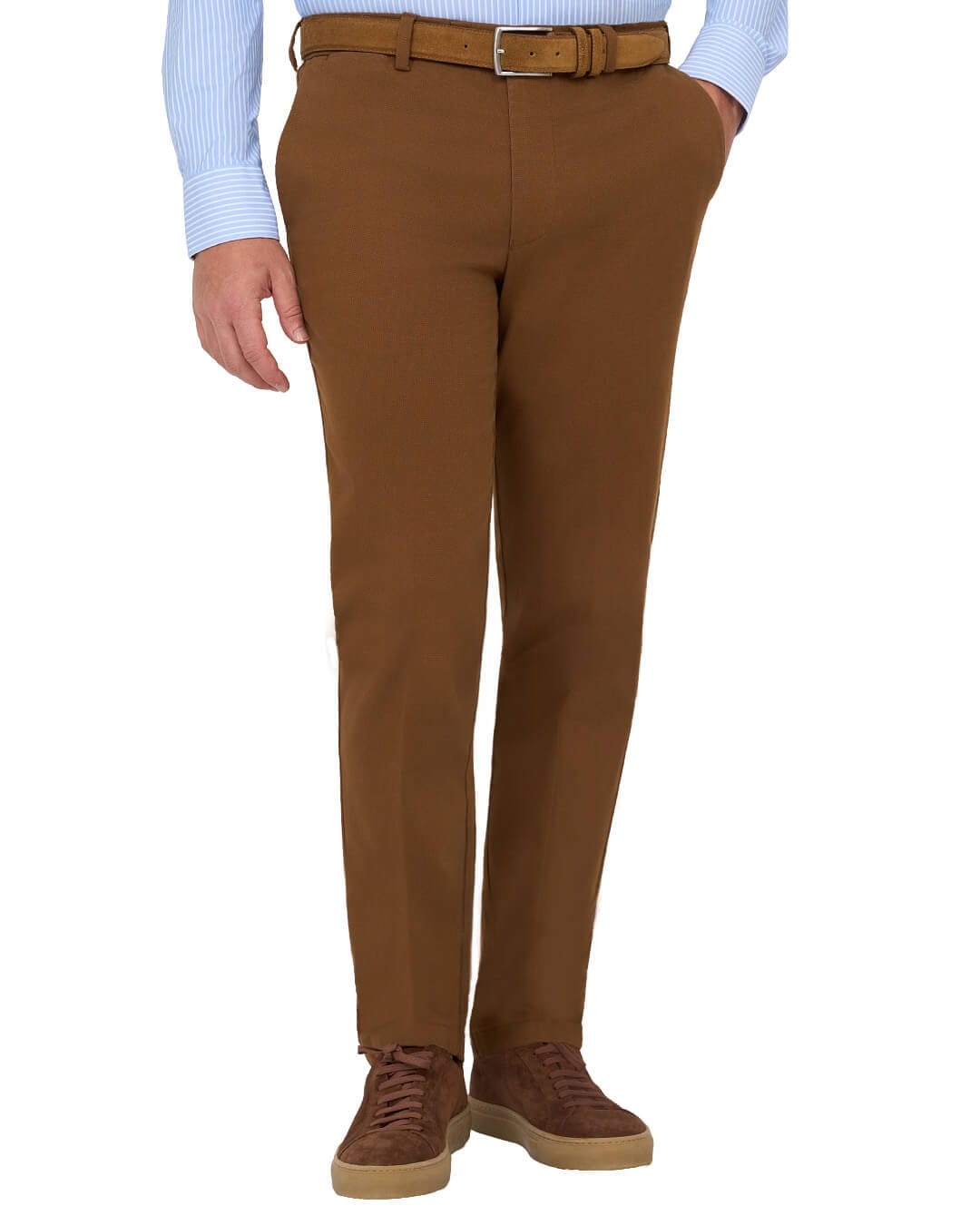 Gagliardi Trousers Gagliardi Camel Trousers Chinos Cotton Basketweave Stretch