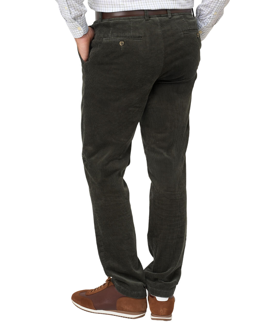 Gagliardi Trousers Gagliardi Green Stretch Cotton Corduroy Trousers