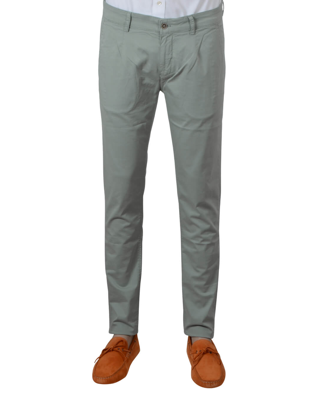 Gagliardi Trousers Gagliardi Mint Herringbone Garment Dyed Chino Trousers