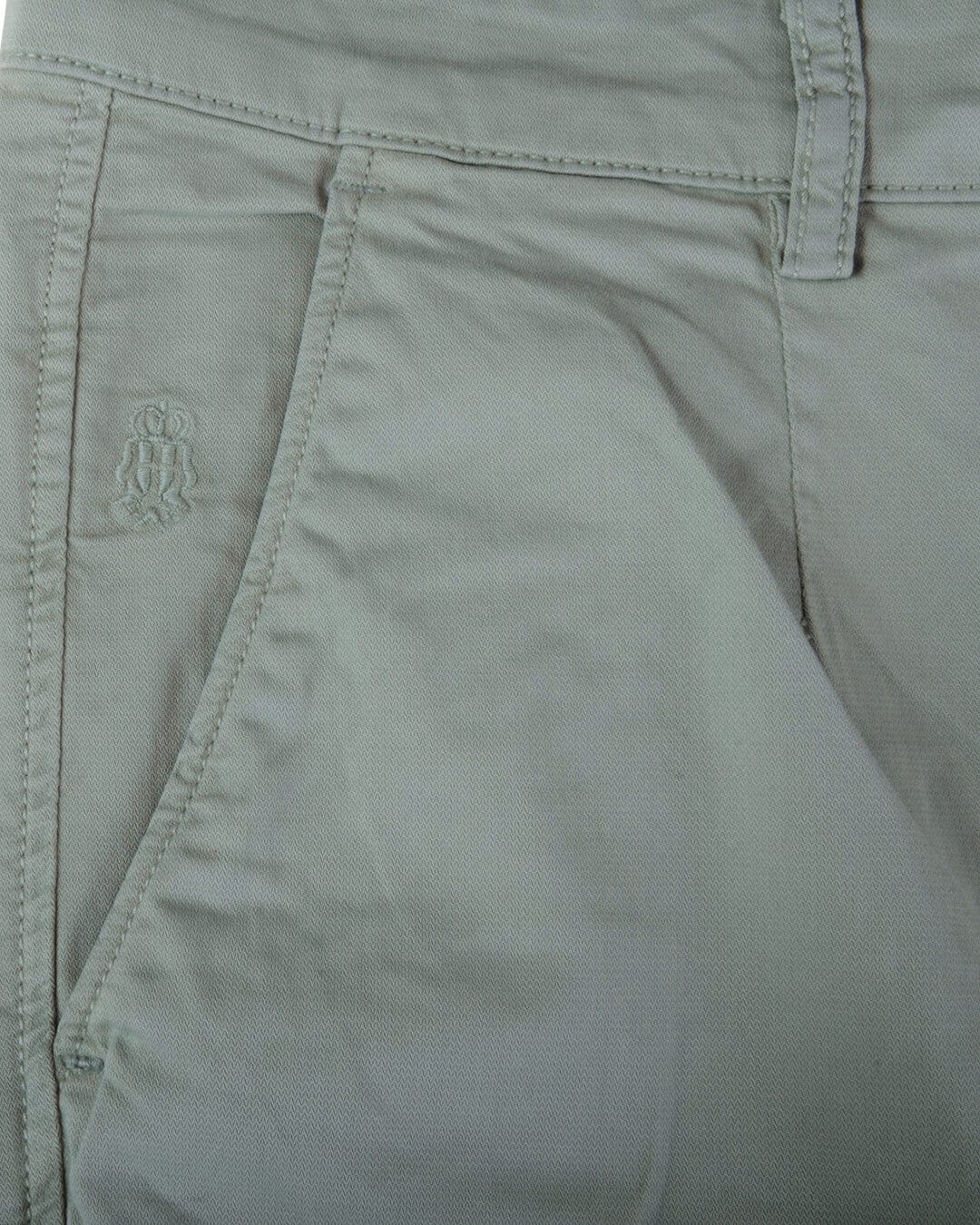 Gagliardi Trousers Gagliardi Mint Herringbone Garment Dyed Chino Trousers