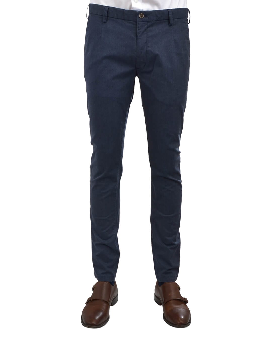 Gagliardi Trousers Gagliardi Navy Microweave Chino Trousers