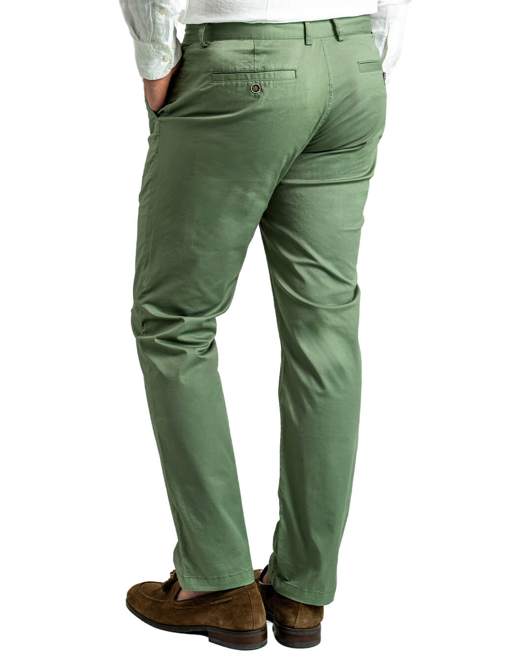 Gagliardi Trousers Gagliardi Olive Twill Stretch Cotton Chino Trousers