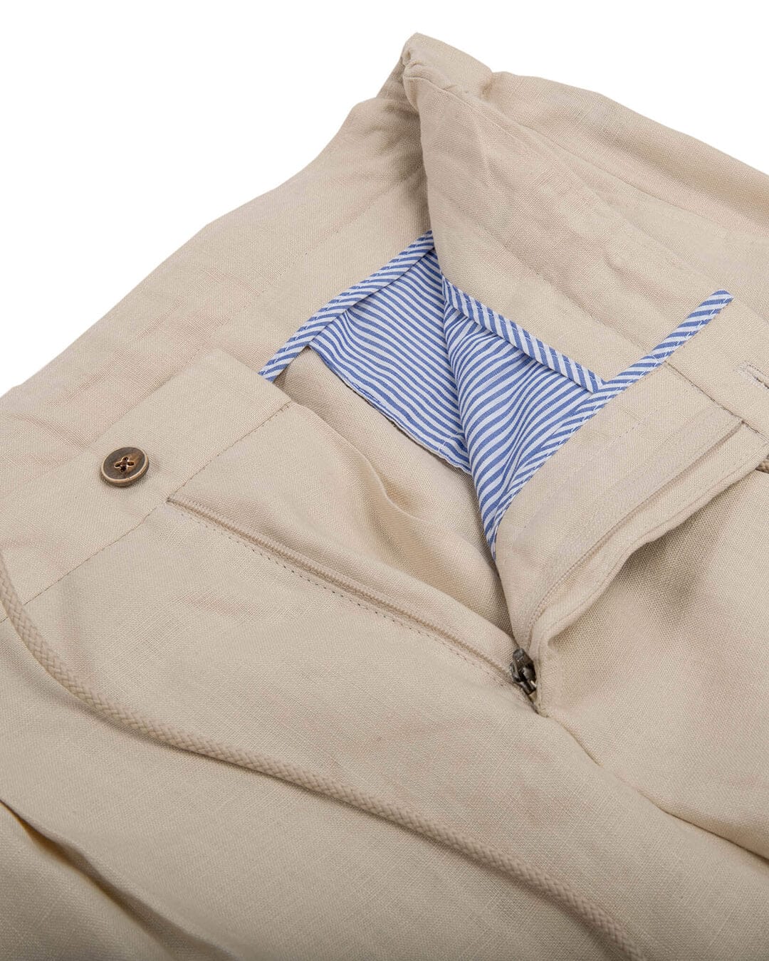 Gagliardi Trousers Gagliardi Stone Linen Drawstring Trousers