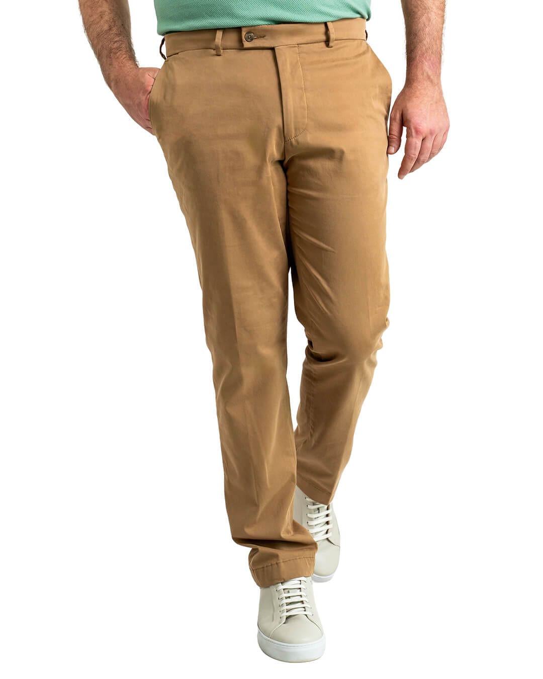 Gagliardi Trousers Gagliardi Tan Garment Washed Stretch Cotton Twill Trousers