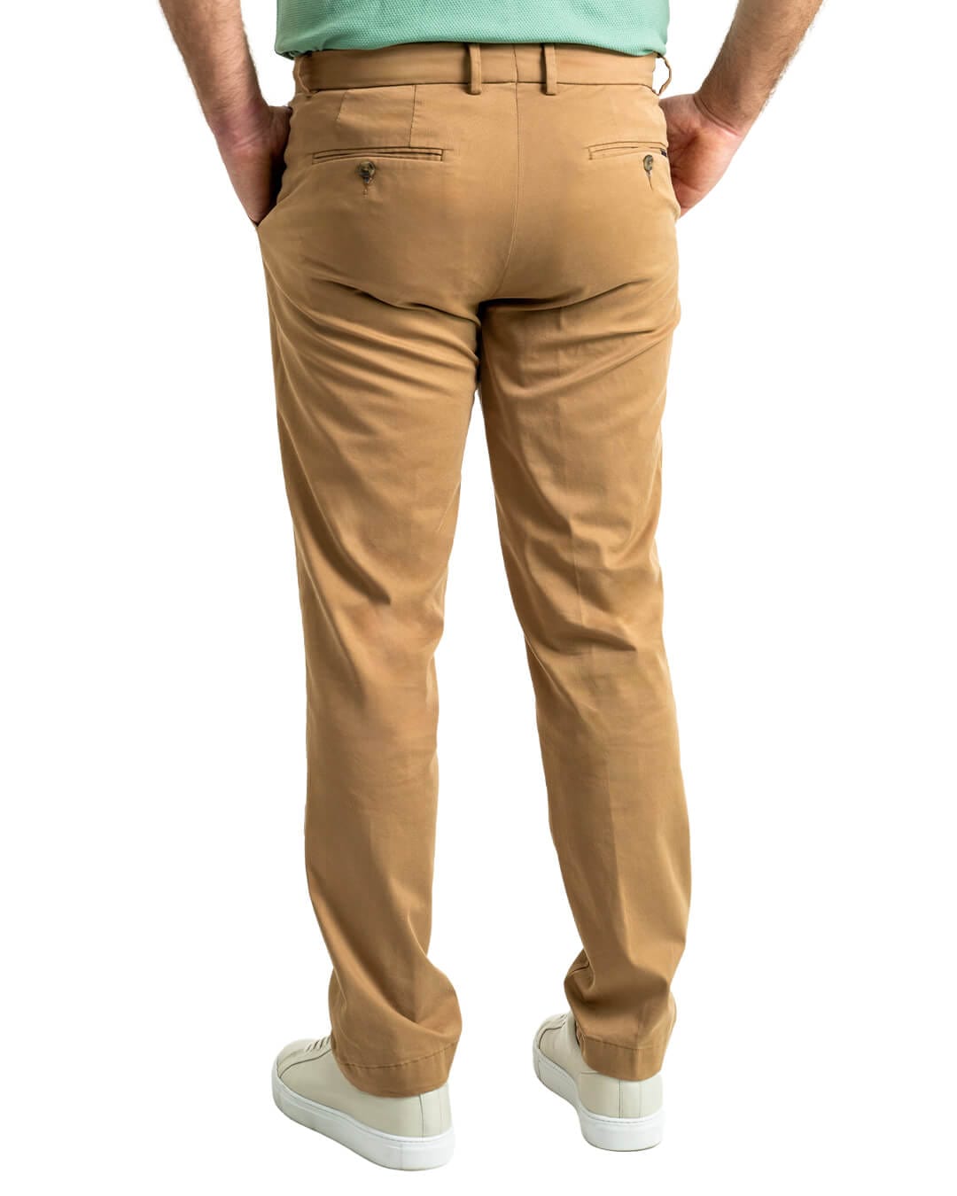 Gagliardi Trousers Gagliardi Tan Garment Washed Stretch Cotton Twill Trousers