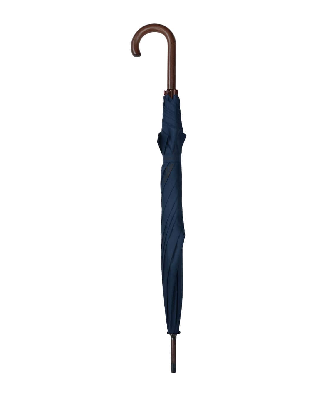 Gagliardi Umbrellas Gagliardi Navy Umbrella With Wooden Handle