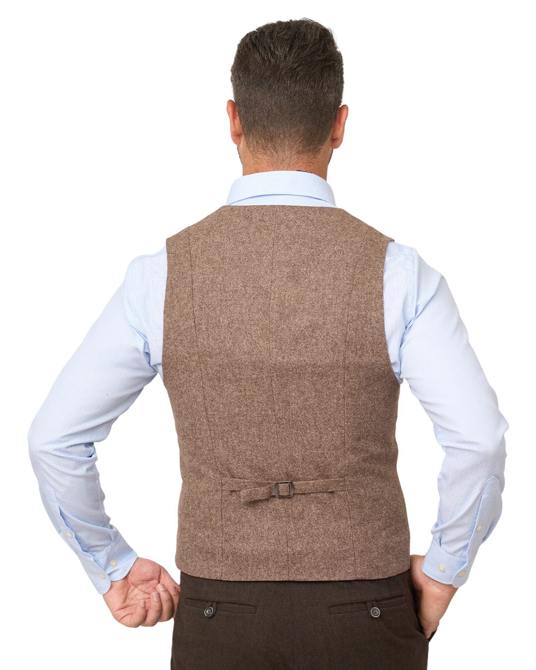 Gagliardi Waistcoats Gagliardi Beige Donegal Wool Blend Waistcoat