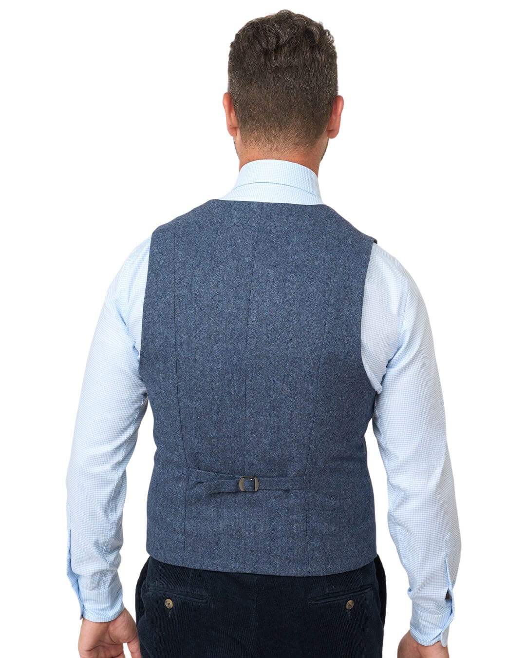 Gagliardi Waistcoats Gagliardi Blue Donegal Wool Blend Waistcoat