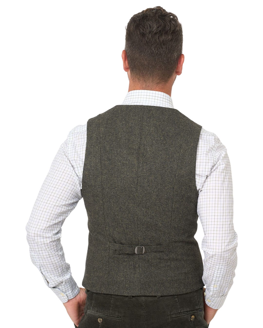 Gagliardi Waistcoats Gagliardi Green Donegal Wool Blend Waistcoat
