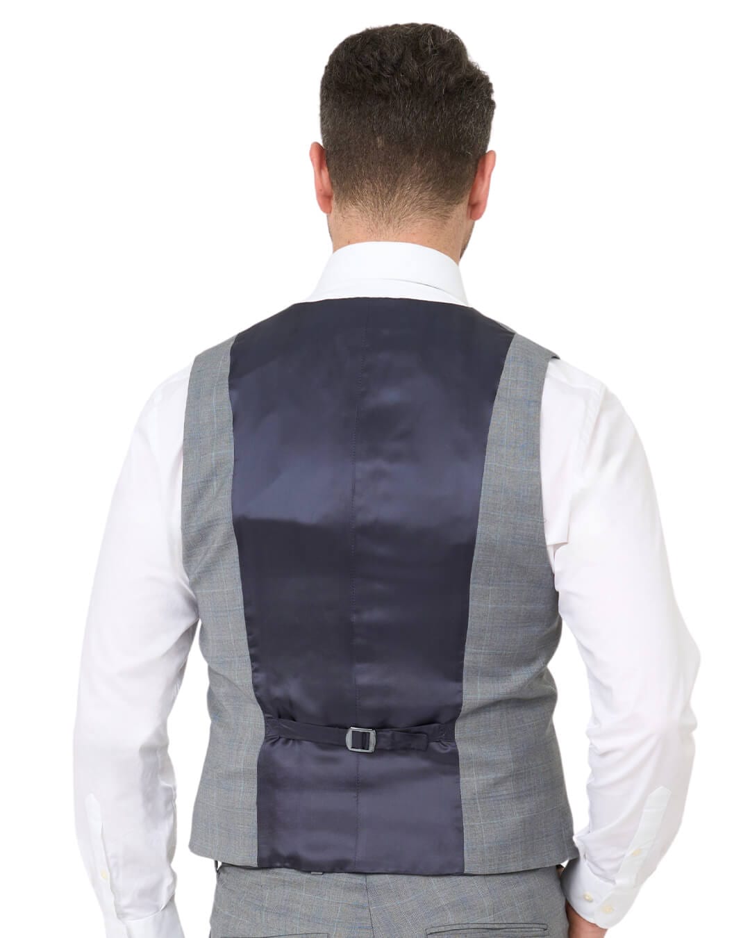 Gagliardi Waistcoats Gagliardi Grey Check Natural Stretch Waistcoat