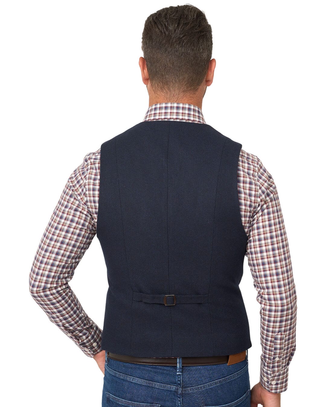 Gagliardi Waistcoats Gagliardi Navy Wool Cotton Waistcoat