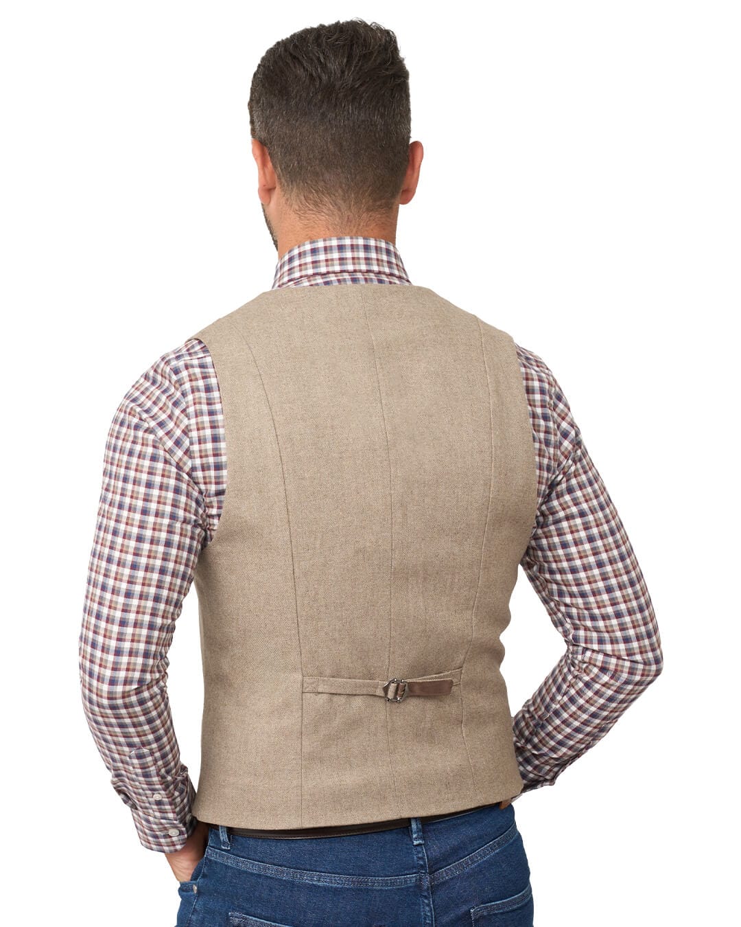Gagliardi Waistcoats Gagliardi Stone Italian Melange Flannel Waistcoat