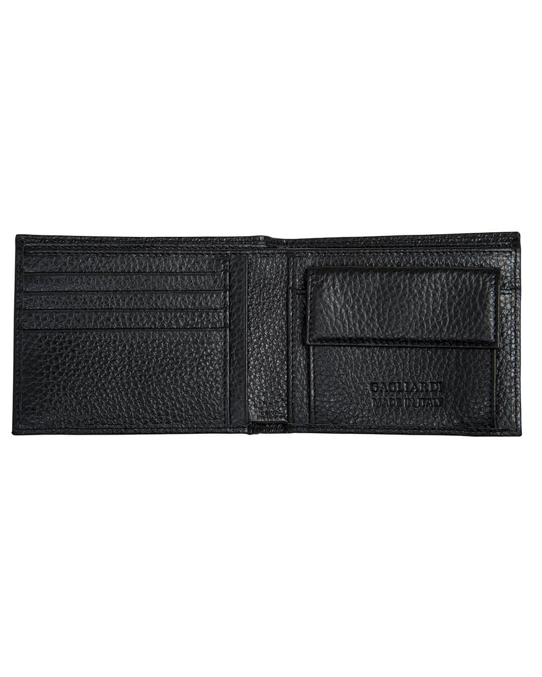 Gagliardi Wallets One Size Gagliardi Wallet Black Leather With Coin Pocket