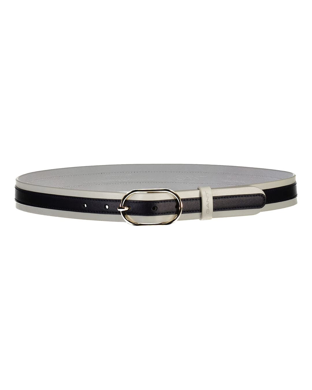 Gant Belts Gant Cream Stripe Leather Belt