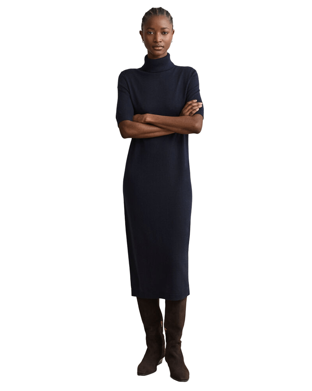 Gant Dresses Gant Navy Gant Wool Cashmere Rollneck Dress G433 Evening Blue