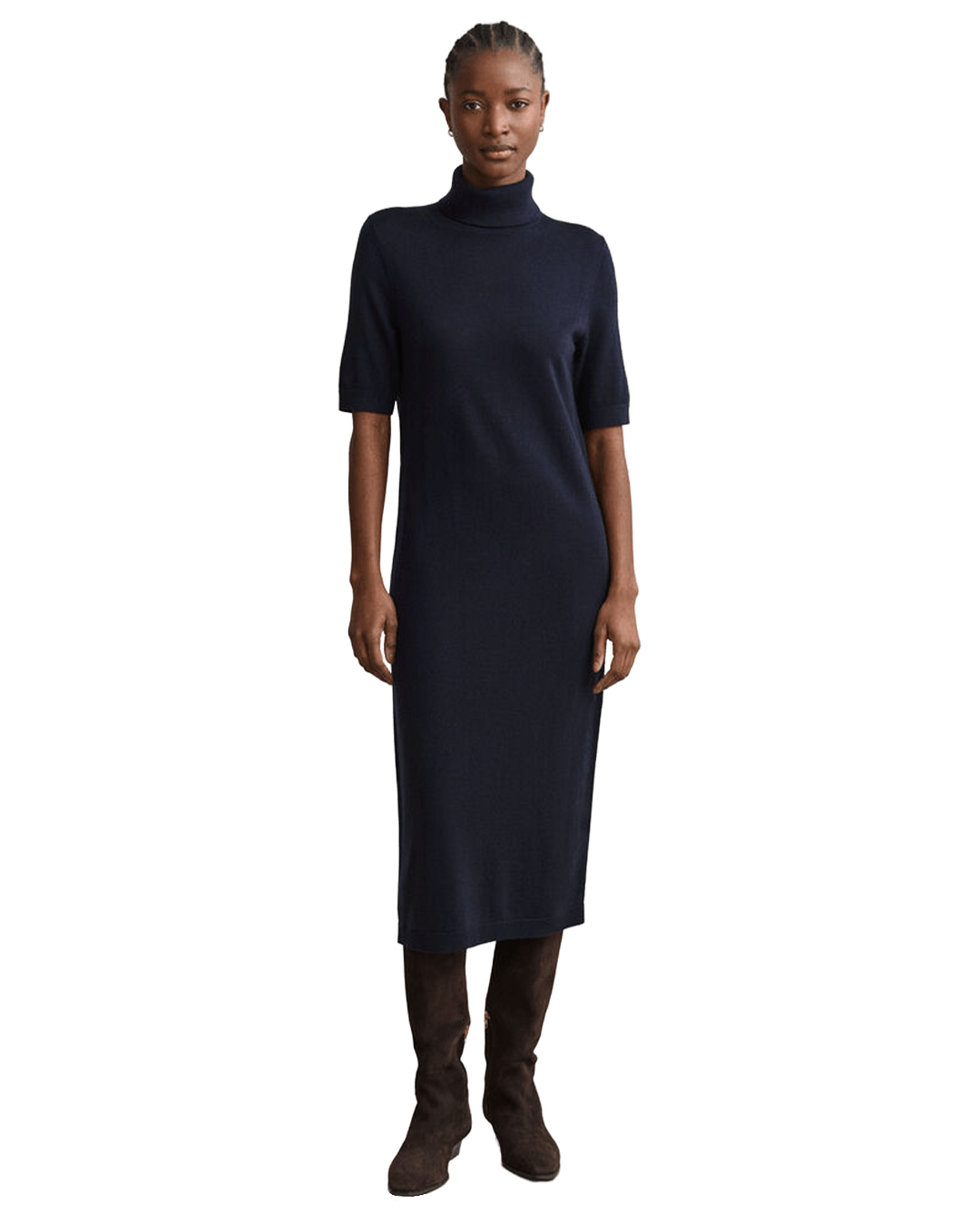 Gant Dresses Gant Navy Gant Wool Cashmere Rollneck Dress G433 Evening Blue