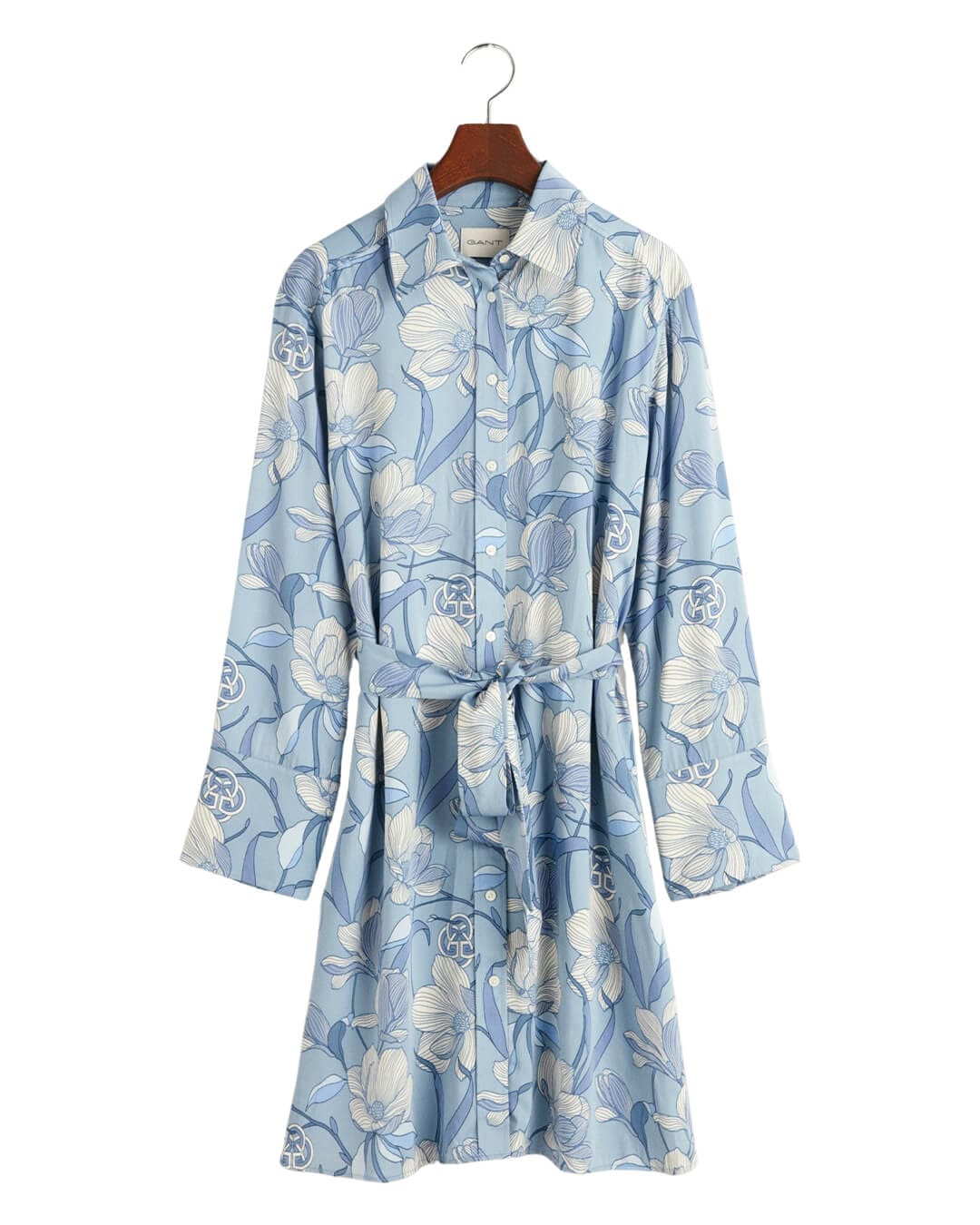 Gant Dresses REL MAGNOLIA PRINT SHIRT DRESS G0474 DOVE BLUE