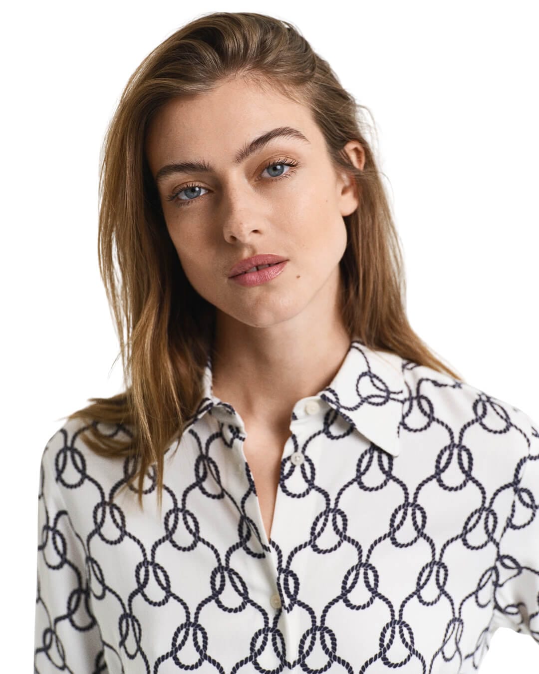 Gant Dresses SLIM ROPE PRINT SHIRT DRESS G130 CREAM Cream