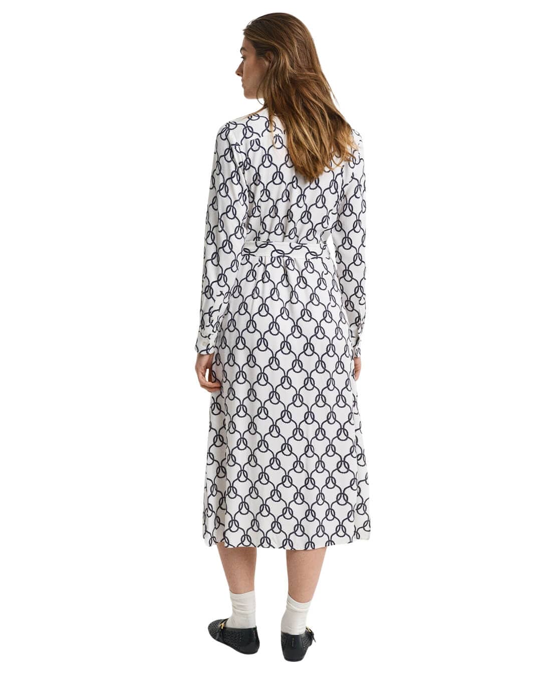 Gant Dresses SLIM ROPE PRINT SHIRT DRESS G130 CREAM Cream
