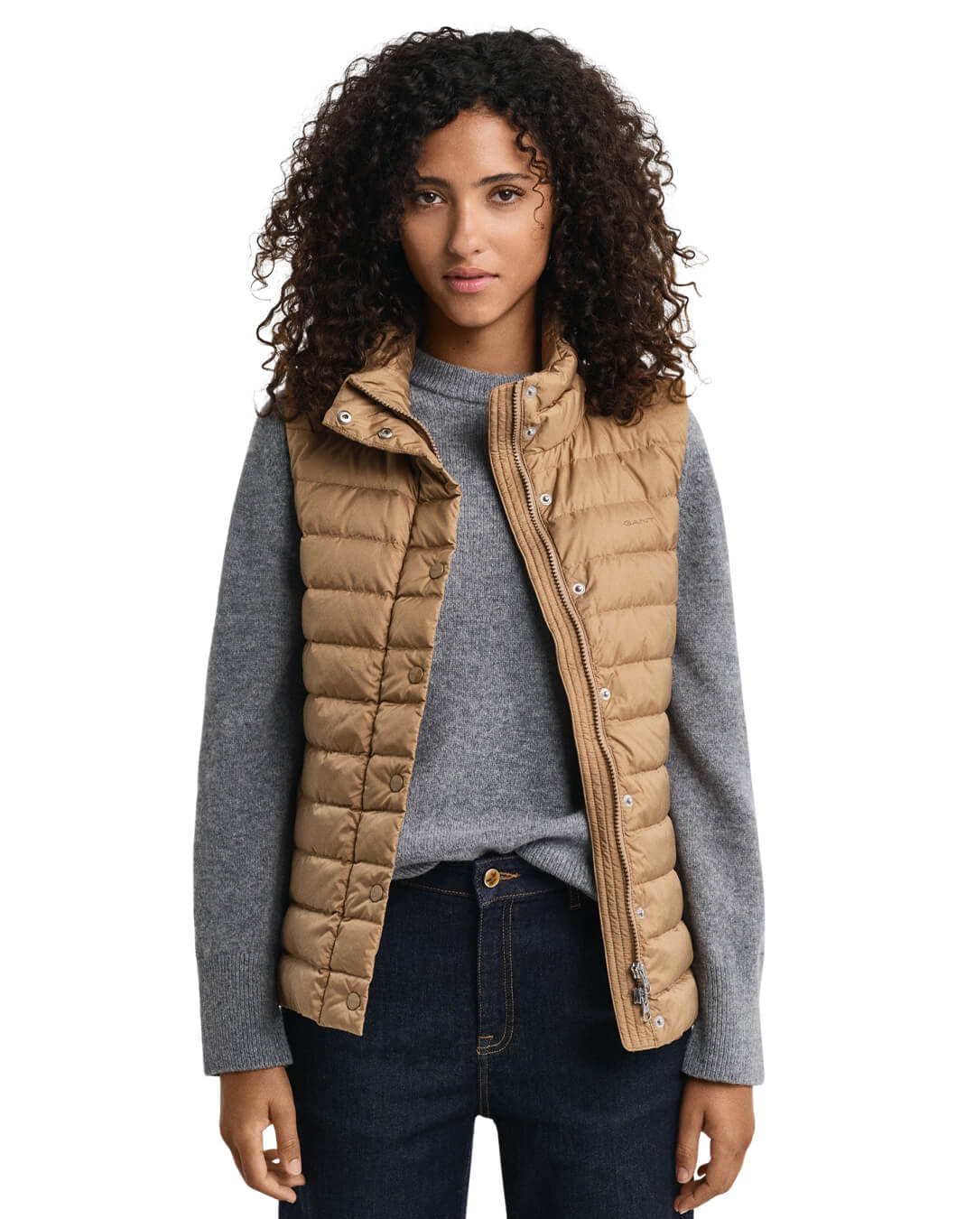 Gant Gilets Gant LIGHT DOWN VEST G213 WARM KHAKI