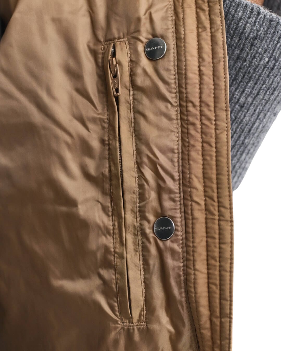 Gant Gilets Gant LIGHT DOWN VEST G213 WARM KHAKI