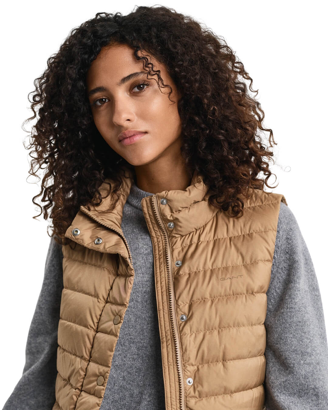 Gant Gilets Gant LIGHT DOWN VEST G213 WARM KHAKI