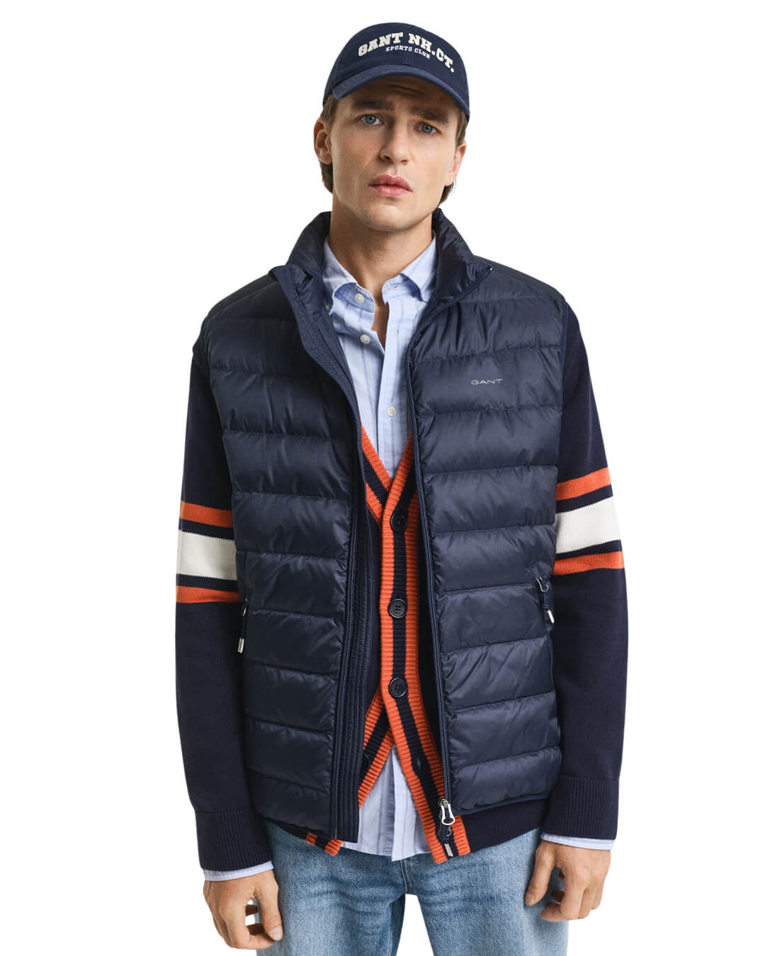 Gant Gilets Gant LIGHT DOWN VEST G433 EVENING BLUE