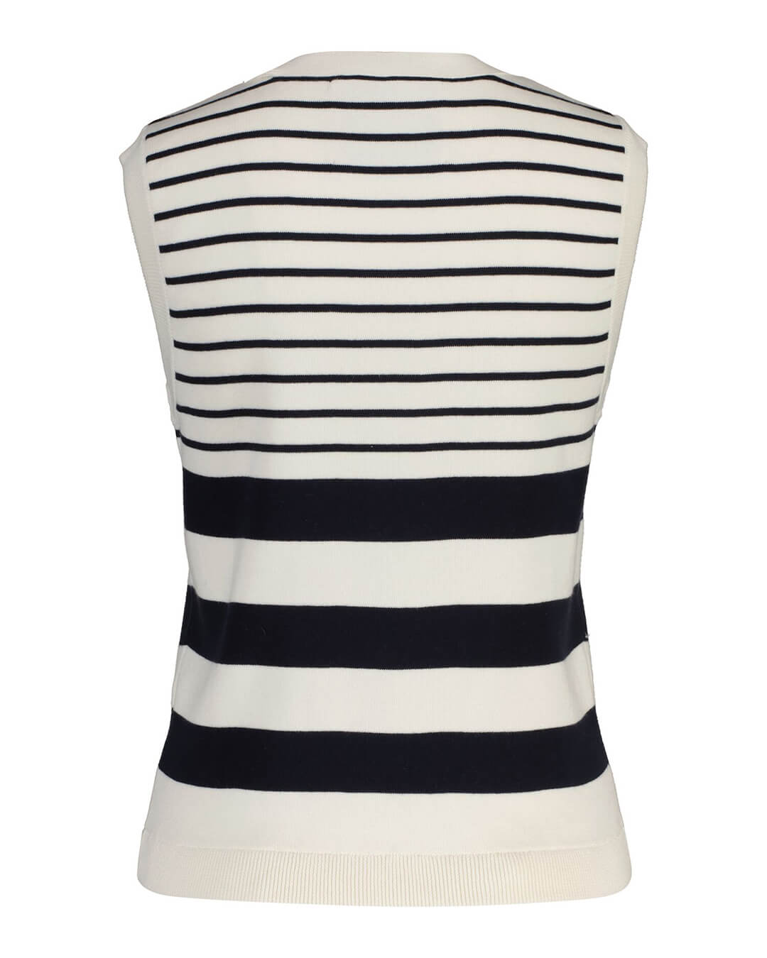 Gant Gilets Gant Navy Striped Knit  Gilet
