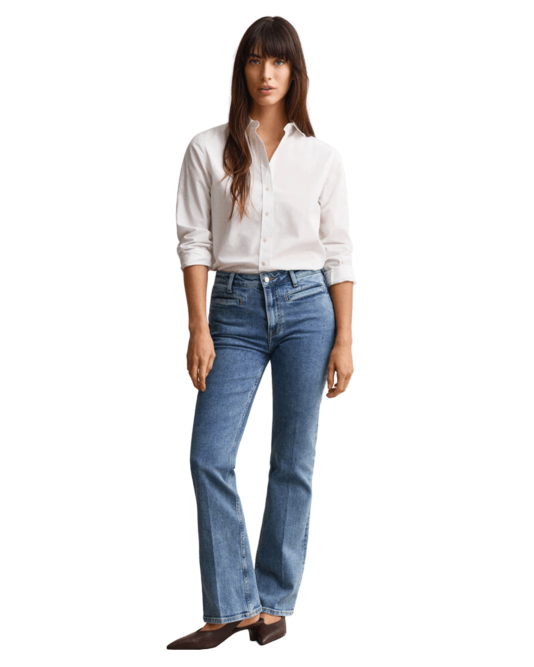 Gant Jeans Gant Blue Gant Slim Flare Monogram Jeans G961 Dark Blue Worn In