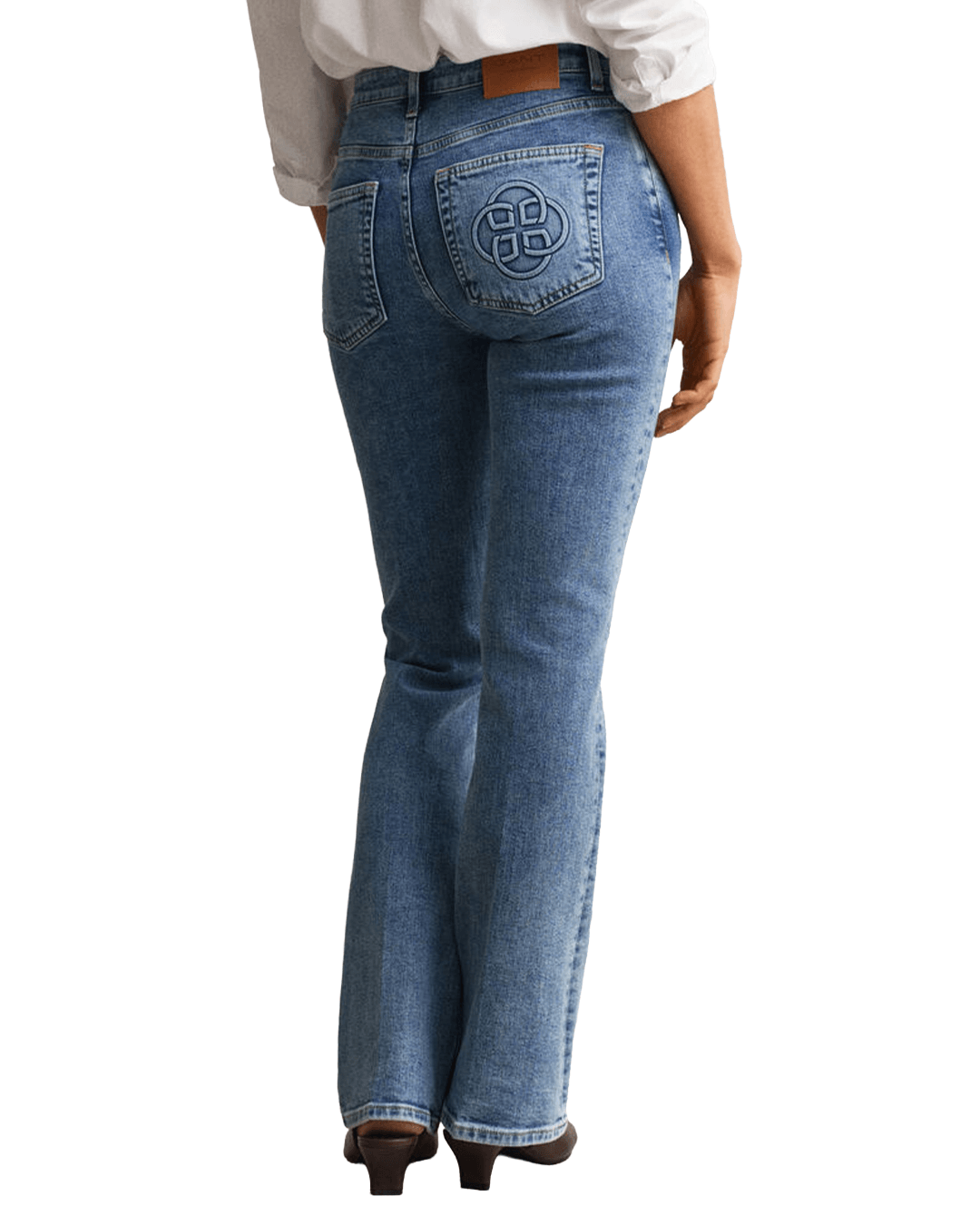 Gant Jeans Gant Blue Gant Slim Flare Monogram Jeans G961 Dark Blue Worn In