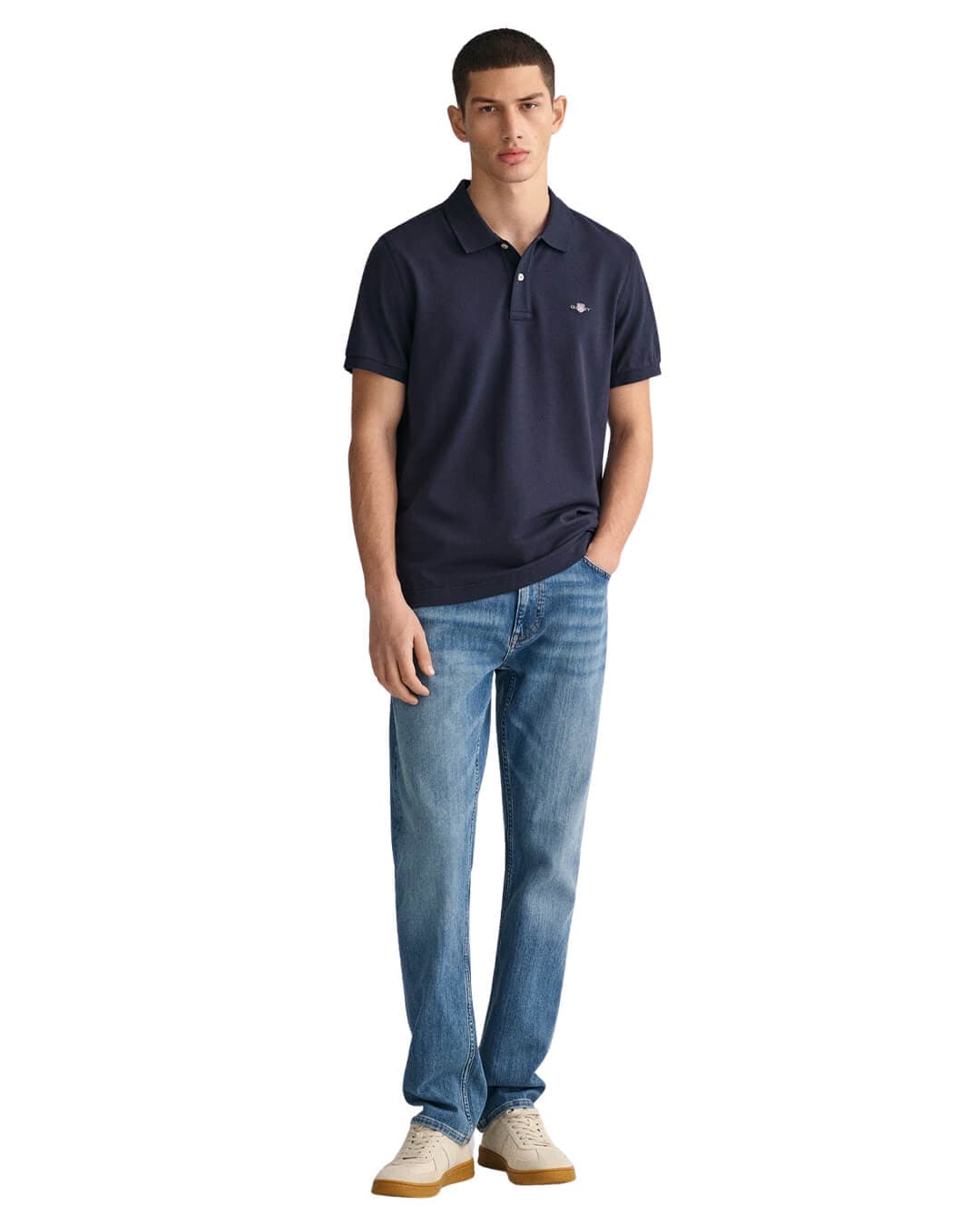 Gant Jeans Gant Mid Blue Worn In Regular Fit Jeans