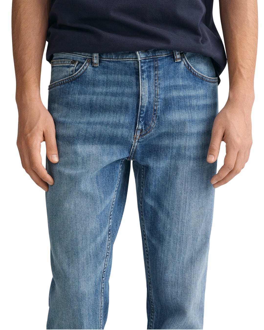 Gant Jeans Gant Mid Blue Worn In Regular Fit Jeans