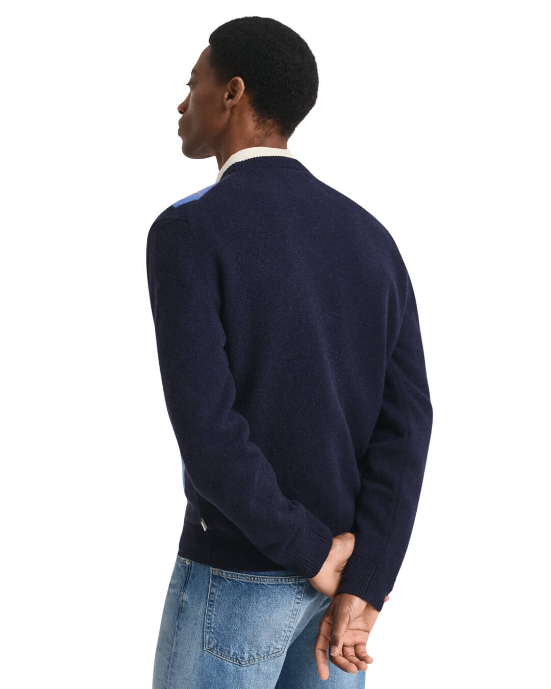 Gant Jumpers Gant ARGYLE C-NECK G480 DARK NAVY MELANGE