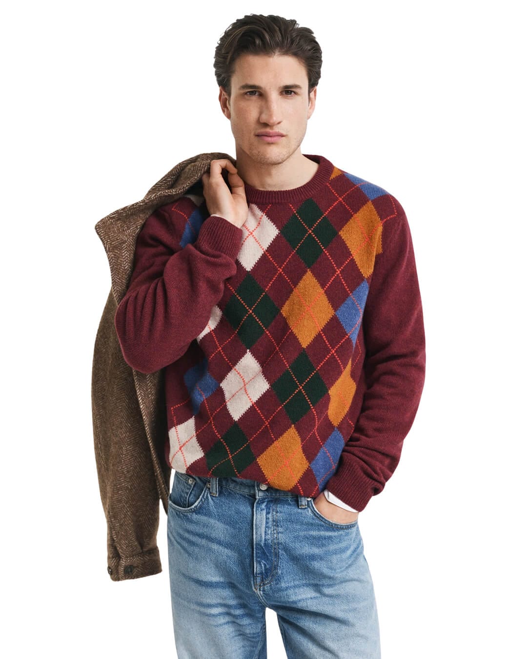Gant Jumpers Gant ARGYLE C-NECK G621 WINTER WINE