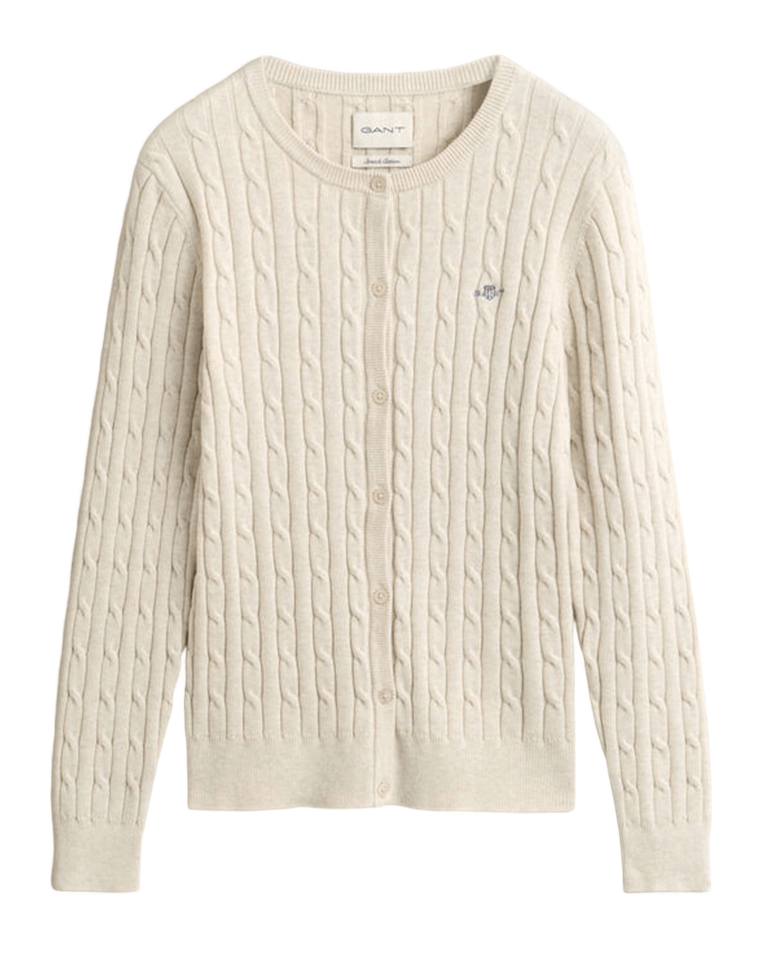 Gant Jumpers Gant Beige Gant Cable Knit Cardigan G240 Faded Beige