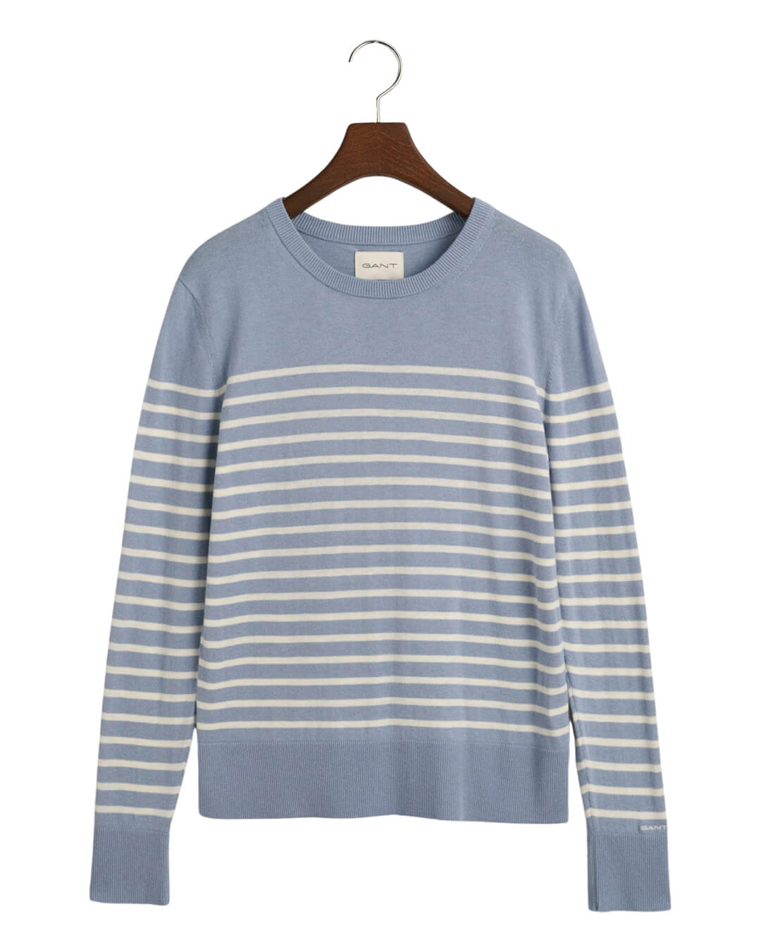 Gant Jumpers Gant Blue Fine Knit Striped Jumper