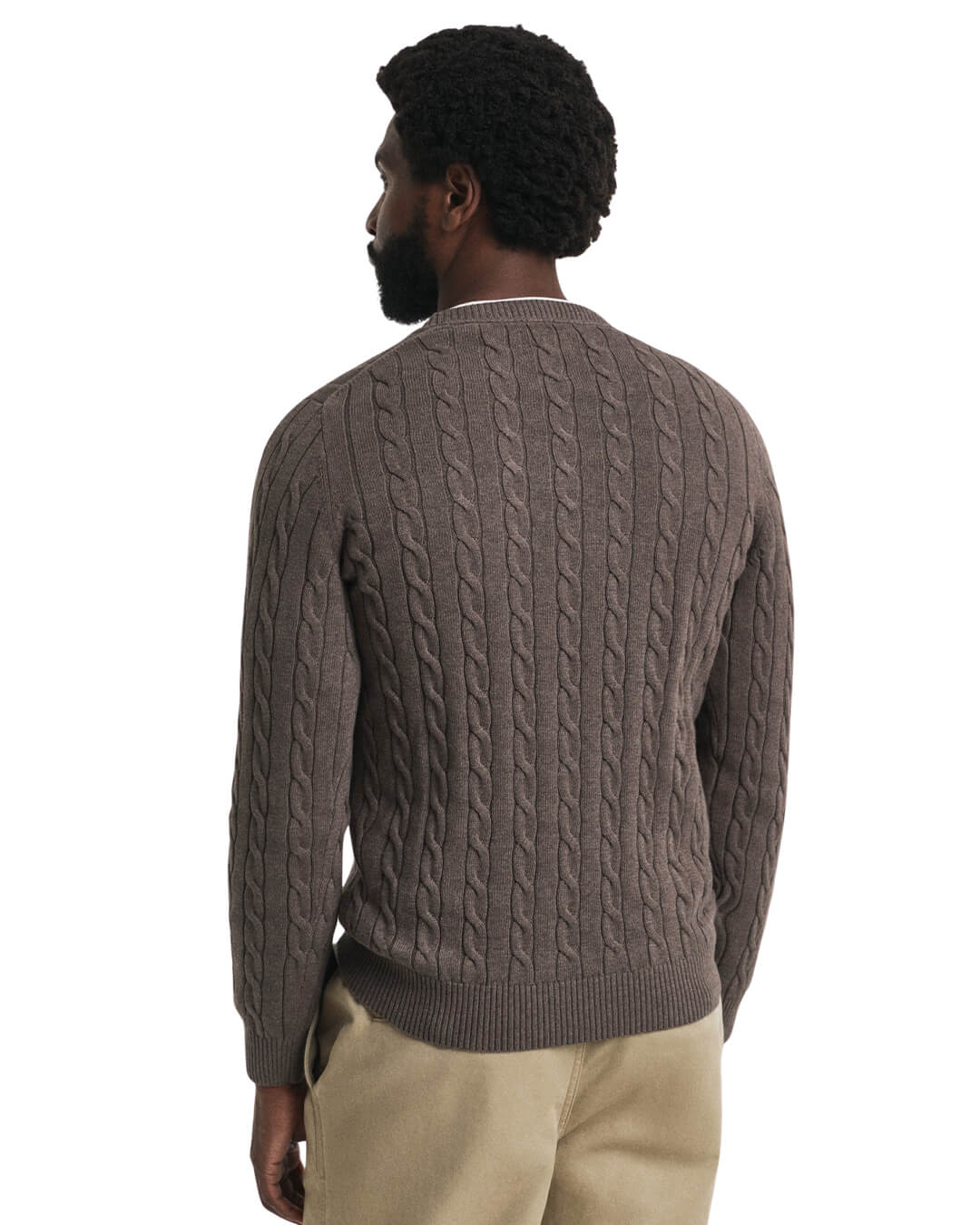 Gant Jumpers Gant COTTON CABLE C-NECK G290 SEAWOOD MELANGE