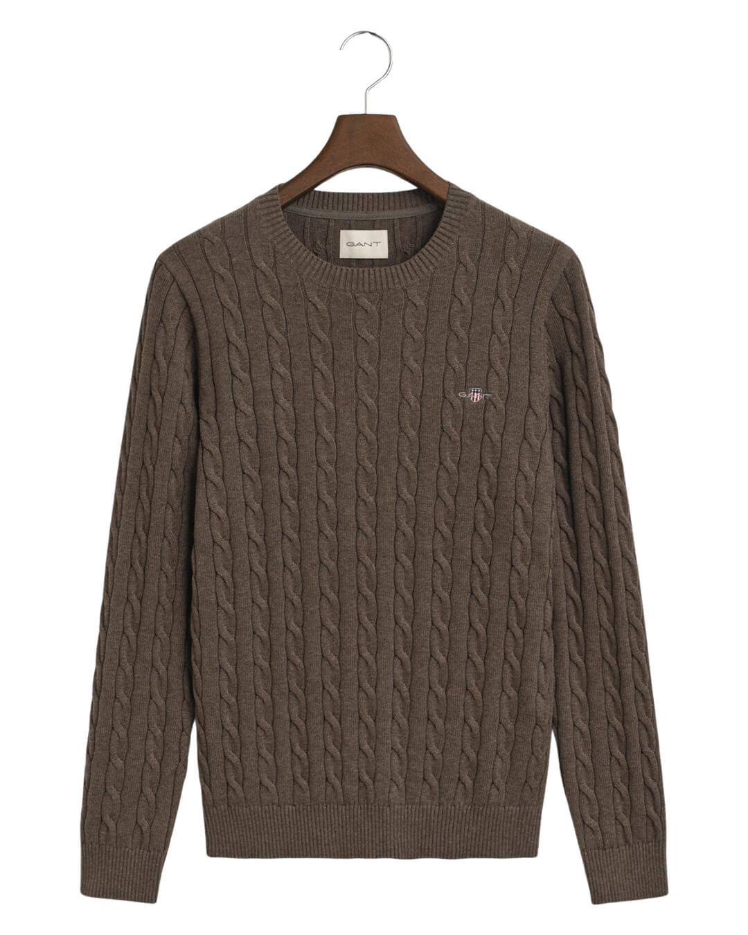 Gant Jumpers Gant COTTON CABLE C-NECK G290 SEAWOOD MELANGE