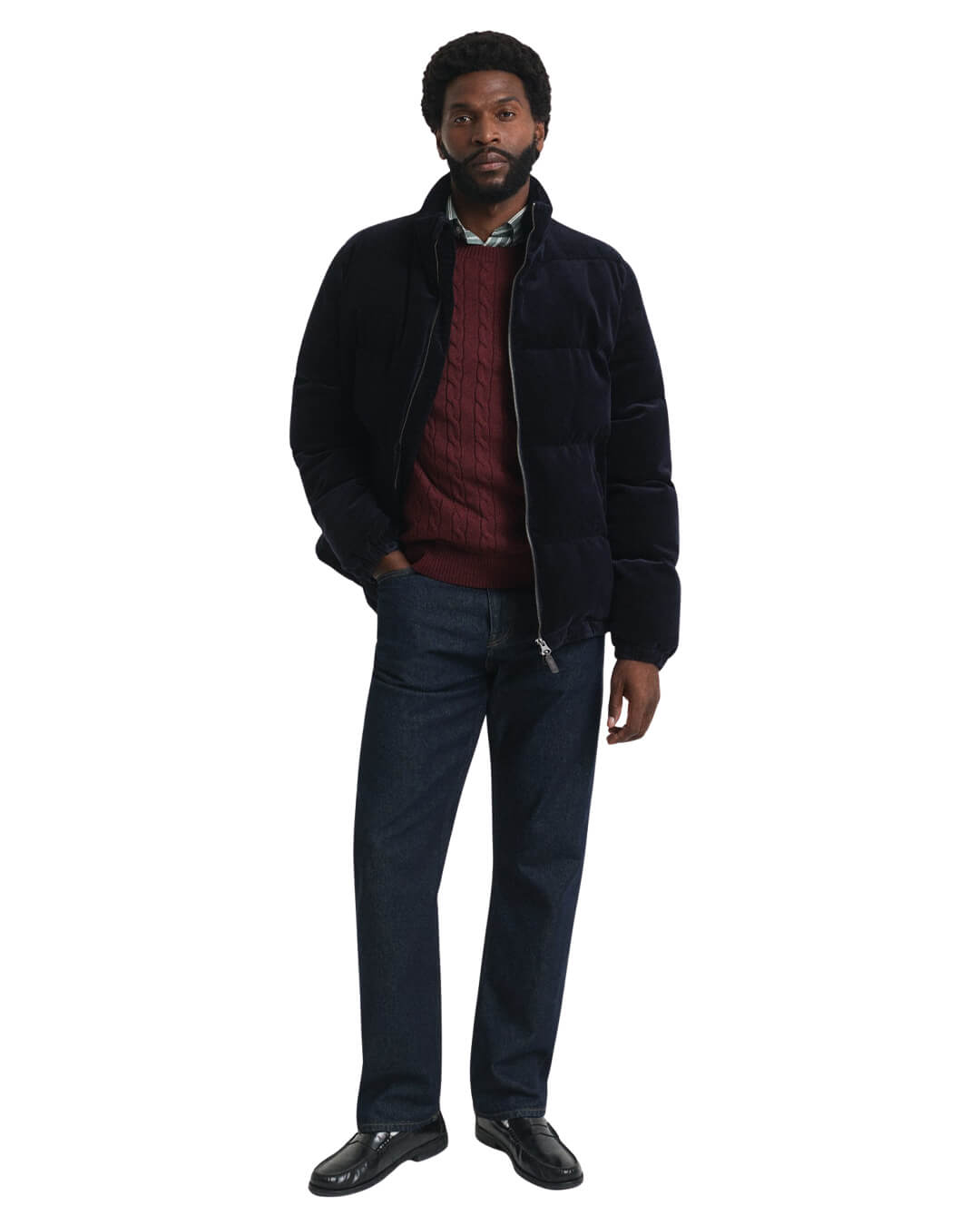 Gant Jumpers Gant COTTON CABLE C-NECK G677 BORDEAUX MELANGE