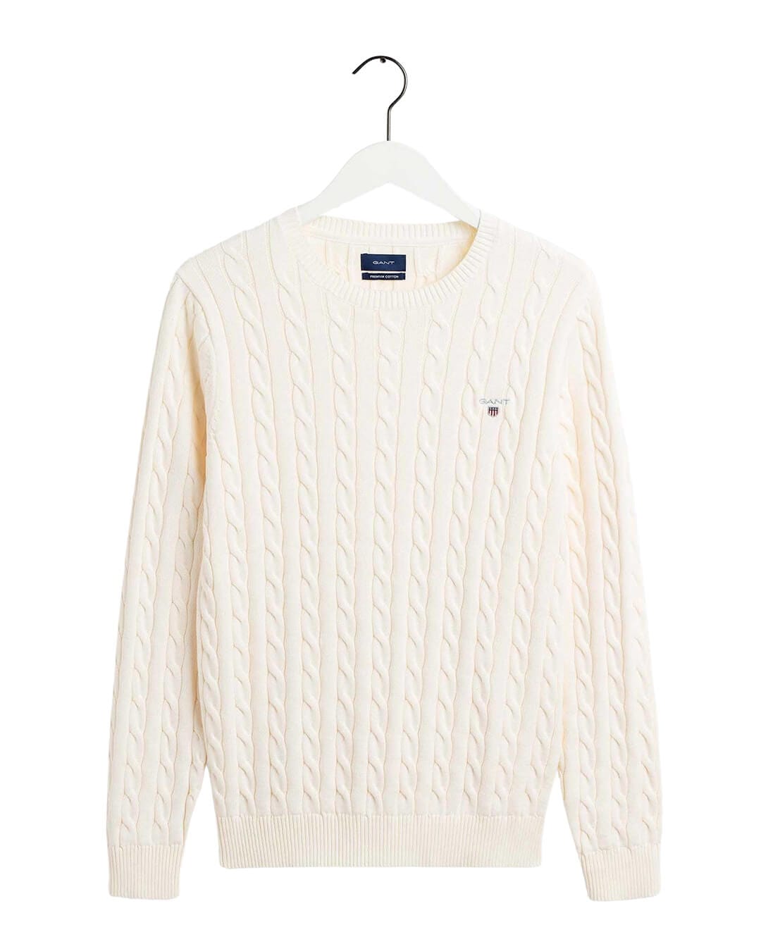 Gant Jumpers Gant Cream Cable Knit Sweater