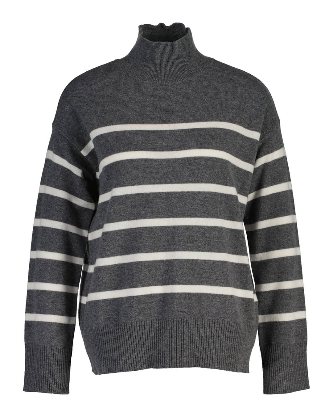 Gant Jumpers Gant Grey Stripe Mock G090 Melange