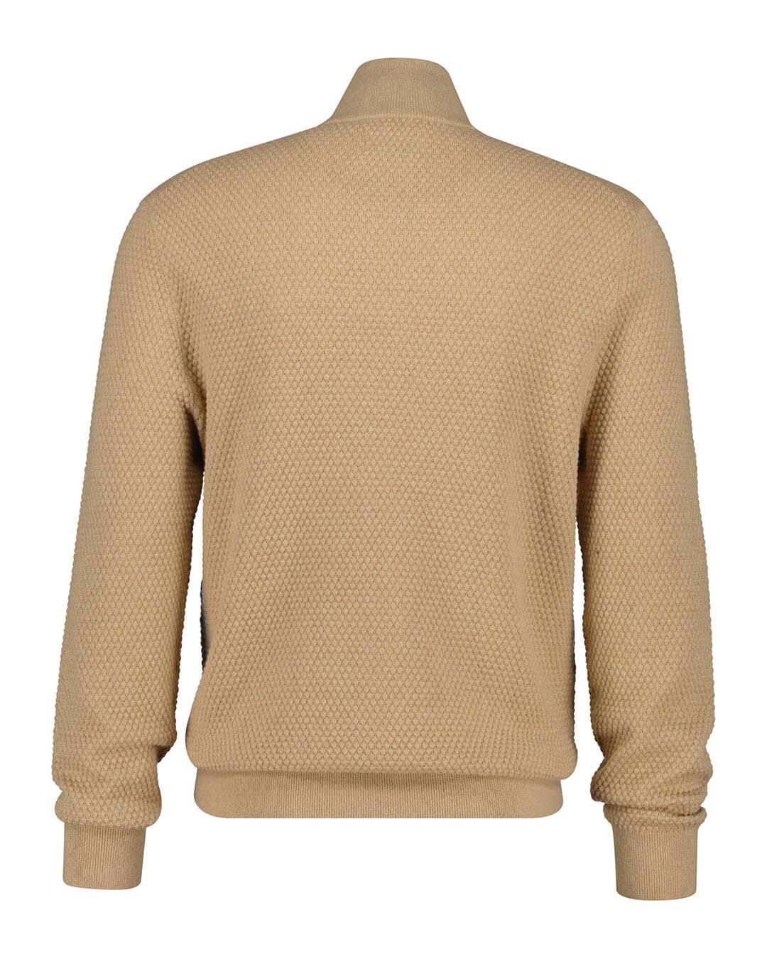 Gant Jumpers Gant Khaki Cotton Merino Half Zip G296 Melange