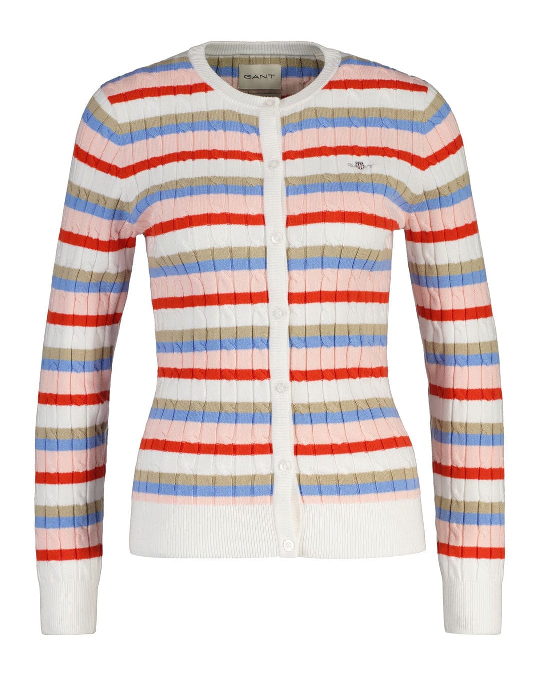 Gant Jumpers Gant Multicolor  Cable Stripe Jumper