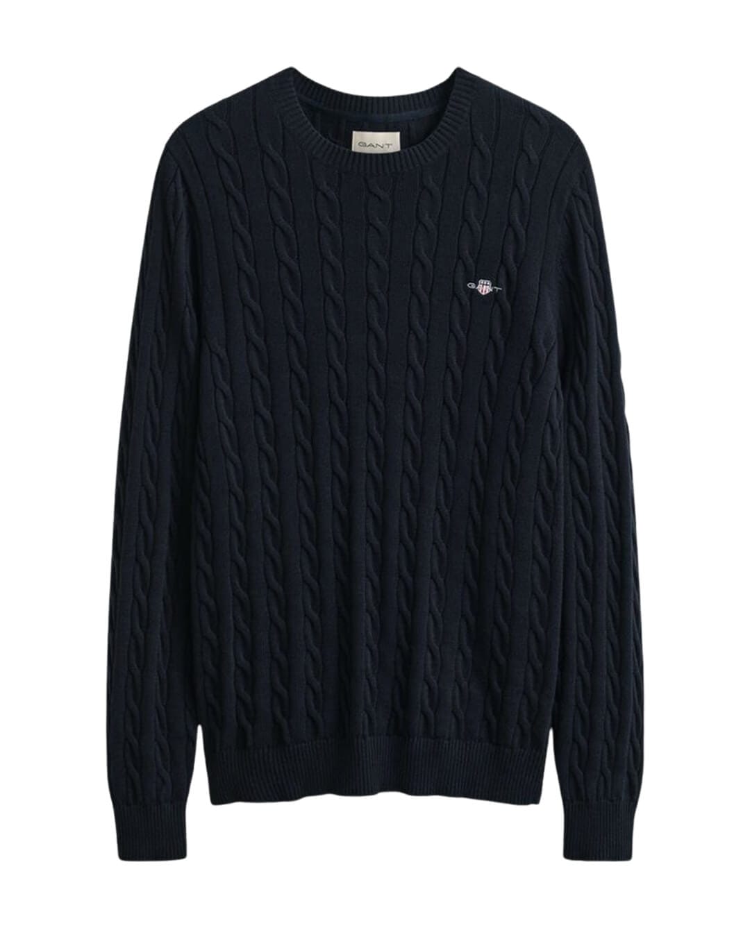 Gant Jumpers Gant Navy Cotton Cable Zipped G433 Evening Blue