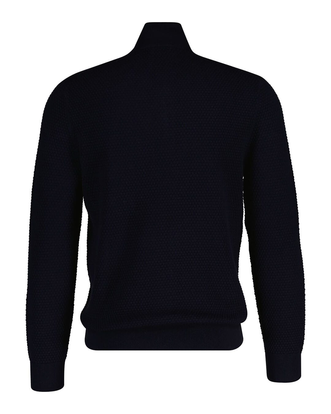 Gant Jumpers Gant Navy Cotton Merino Half Zip G433 Evening Blue