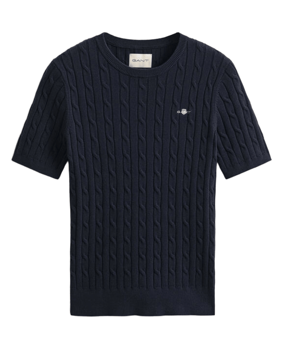 Gant Jumpers Gant Navy Gant Cable Knit Sweater G433 Evening Blue