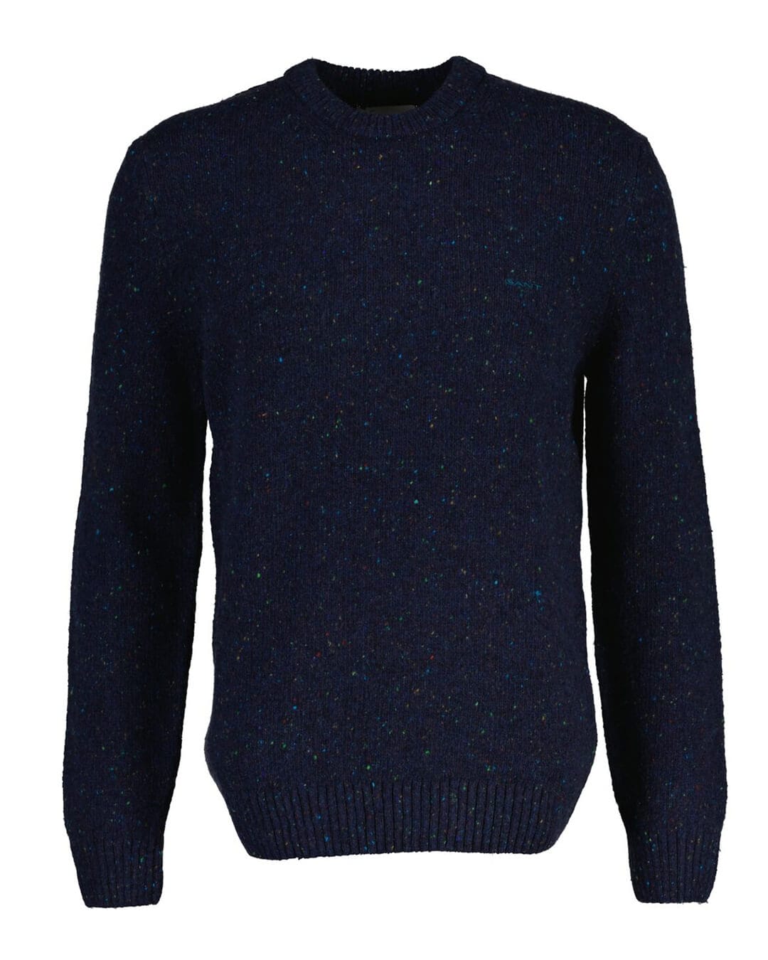 Gant Jumpers Gant Navy Wool Blend Neps C Neck G433 Evening Blue