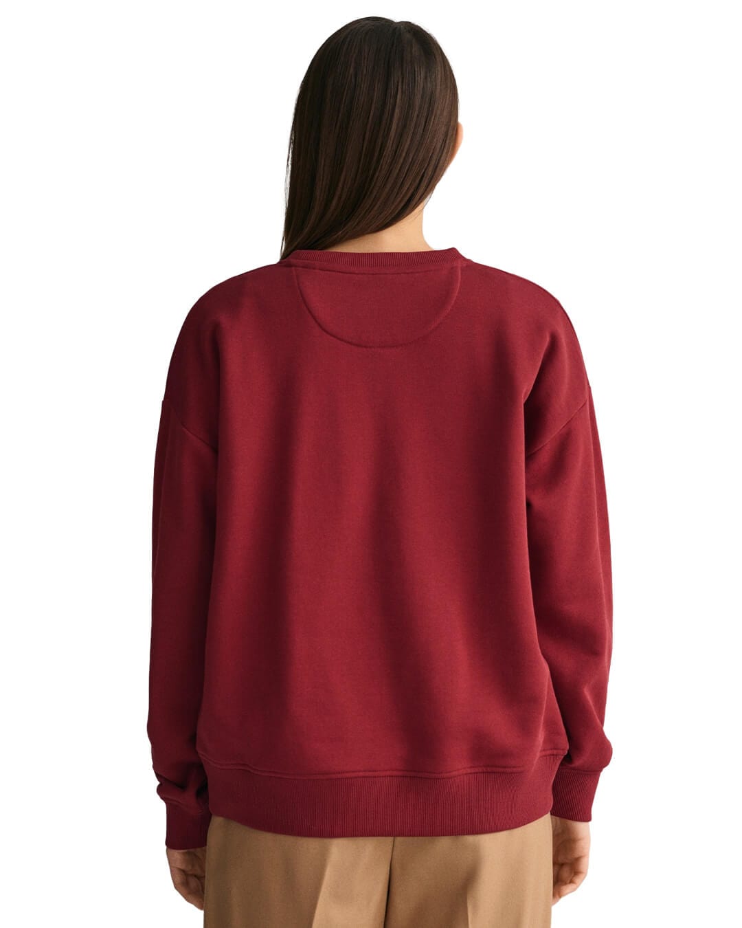 Gant Jumpers Gant Plumped Red Shield Crew Neck Sweatshirt