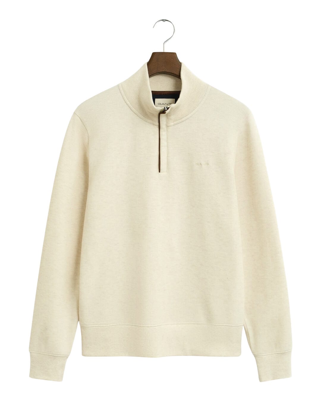 Gant Jumpers Gant SACKER RIB HALF ZIP G130 CREAM
